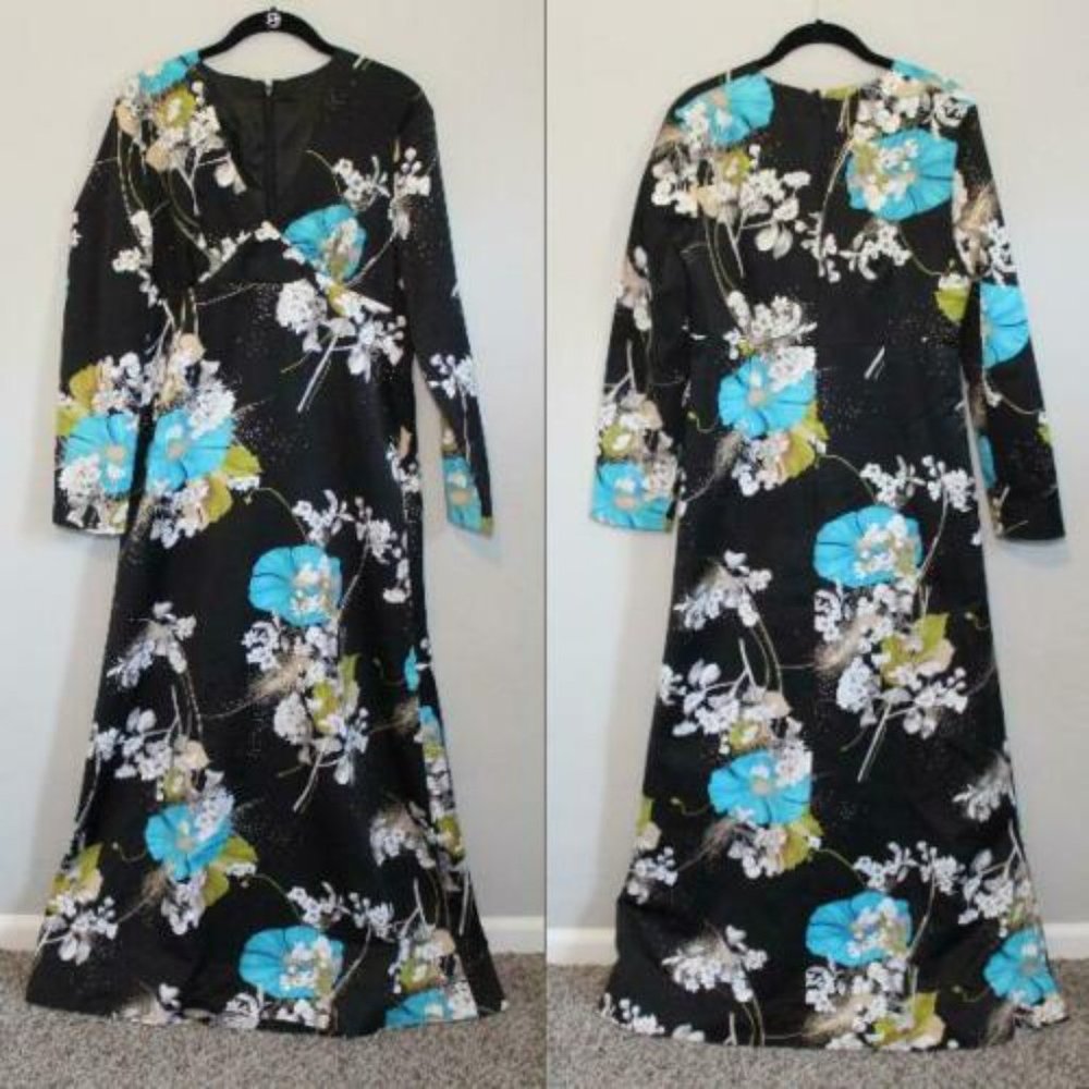 Vintage Tori Richard Honolulu Floral Maxi Dress H11457 - Picture 10 of 15